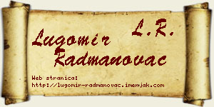 Lugomir Radmanovac vizit kartica